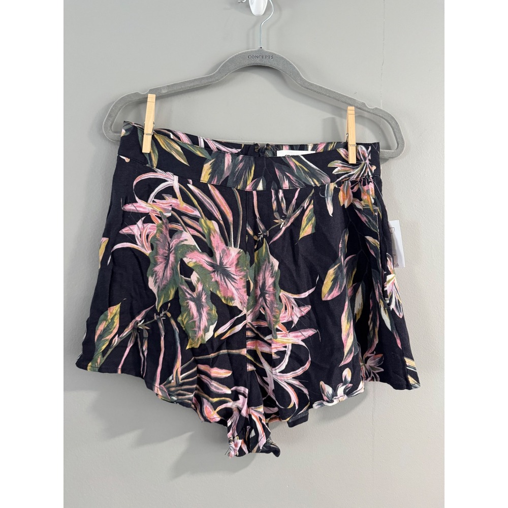 O'Neill Oneill Raven Shorts‎ Women's Size 31 Floral Tropical Print Black